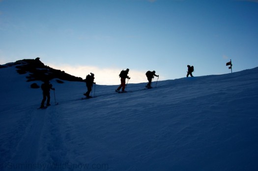 Skinning up the Col des Roux