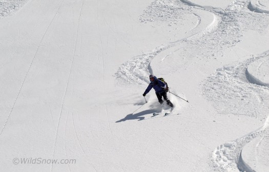 Lisa on her K2 Gotbacks, Otztal ski traverse, Austria.