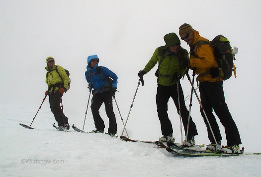 Using GPS for backcountry skiing in cloud whiteout.