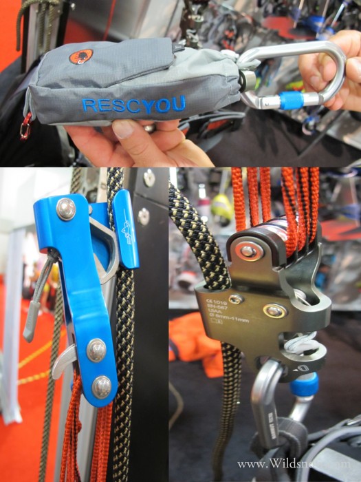 Mammut's newest rescue device known as the Rescyou will be available February 1st.  Weighing in at 400grams or 18oz be sure this device will be a game changer in crevasse rescue.  Complete with a 6 to 1 pull ratio and retailing for an astonishing $125.