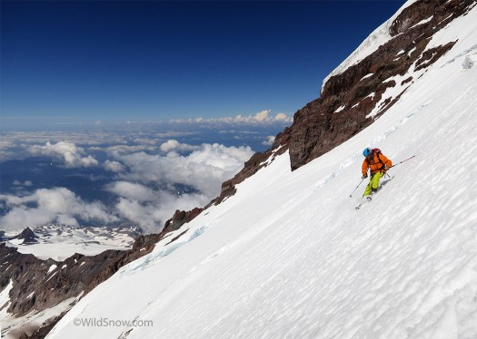 Adam skiing on the northwest side of Mt. Rainier.