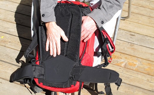 Back panel is one of the places where the system draws air, made of special foam. 