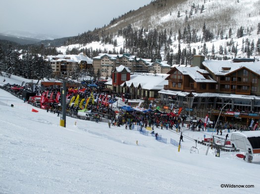 Uphill racers from all walks of the ski industry clad in Lycra, Polartec, jean shorts, and down began with a joyous parade through the ski booths slopeside at Copper Mountain Resort. Uphill racers from all walks of the ski industry clad in Lycra, Polartec, jean shorts, and down began with a joyous parade through the ski booths slopeside at Copper Mountain Resort.
