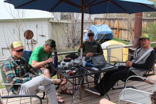 At WildSnow HQ testing the satphone system.