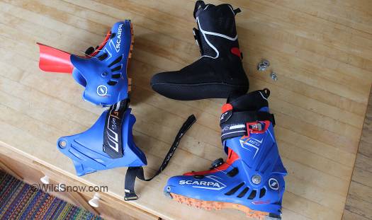 Scarpa F1 Evo. Always fun to take things apart. Scarpa F1 Evo. Always fun to take things apart.