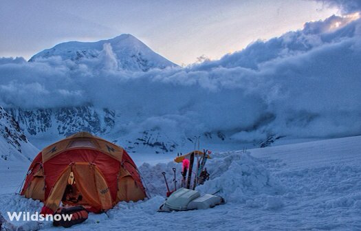 Our circus tent with Foraker peeking out