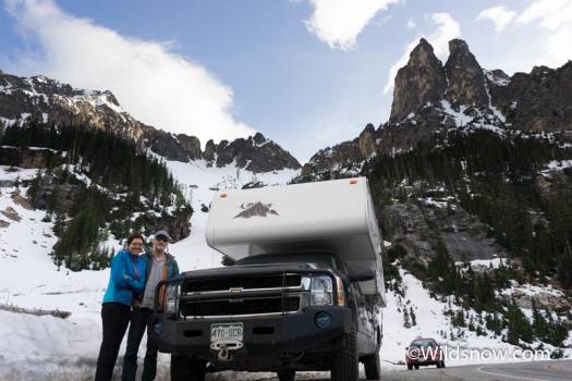 At the famed Hairpin on Washington Pass. The wonder wife and I at the famed Hairpin on Washington Pass. width=