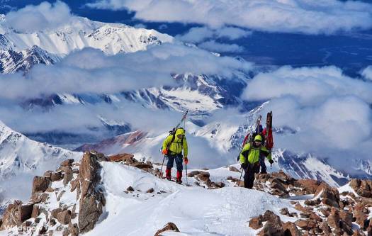 Evan, Aaron, and Anton on the West Buttress approaching the 17,000 foot level. Evan, Aaron, and Anton on the West Buttress approaching the 17,000 foot level.