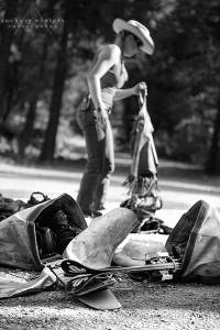 Amber saddles up for her 22-mile ride