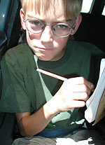 Louie didn't get off totally free, a bit of journal writing was required each day. Louie didn't get off totally free, a bit of journal writing was required each day.