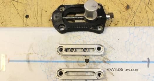 Due to clever offsetting of holes in Maruelli adjustment rails, they match same pattern as Dynafit Speed for easy retrofit. Due to clever offsetting of holes in Maruelli adjustment rails, they match same pattern as Dynafit Speed for easy retrofit.