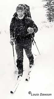 Ski touring on classic gear at the Colorado huts. Ski touring on classic gear at the Colorado huts.