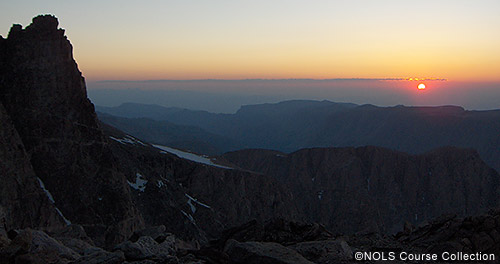 Sunrise from the near the summit of Gannett Peak. Sunrise from the near the summit of Gannett Peak.