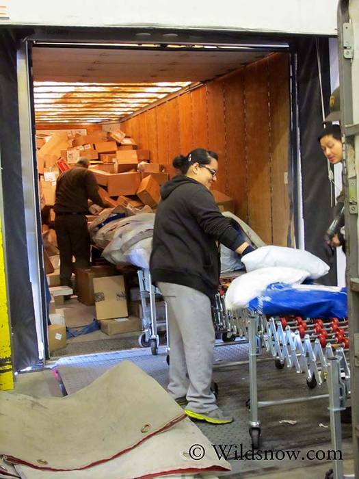 One of the dozen plus semi trucks waiting to be unloaded. Chock full of returns.