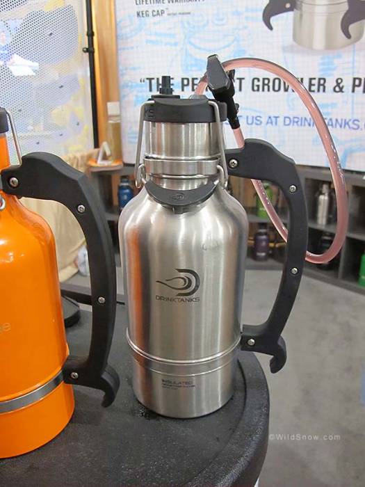 Drink Tanks makes 64 oz stainless steel growlers with double wall vacuum insulation designed to not sweat your favorite brew. Drink Tanks makes 64 oz stainless steel growlers with double wall vacuum insulation designed not to sweat your favorite brew.
