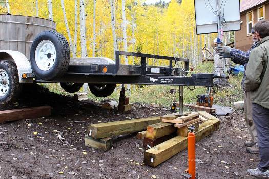 Step 9: Secure wheels with blocks and raise tires for blocking. Discuss materials needed for cribbing foundation. Step 10: Secure wheels with blocks and raise tires for blocking. Discuss materials needed for cribbing foundation.