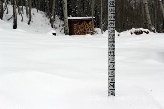Fresh snow falling at WildSnow Field HQ in Marble, CO. Fresh snow falling at WildSnow Field HQ in Marble, CO.