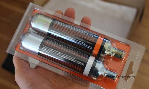 The cartridges. CO2 cartridge is standard issue for inflatable PFDs. Argon cartridge appears to be similar to those used in wine preservation systems. The cartridges. CO2 cartridge is standard issue for inflatable PFDs. Argon cartridge appears to be similar to those used in wine preservation systems.