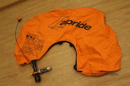 Airbag system sans pack.  It can be swapped from pack to pack in about 15 minutes.