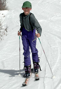 Heading for the backcountry skiing pie in the sky. Heading for the backcountry skiing pie in the sky.