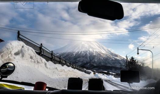 Driving up to Yotei in the morning. It looked pretty good.