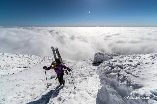 Once we broke through the cloud layer, it was a classic sea-of-clouds volcano day, absolutely beautiful. Once we broke through the cloud layer, it was a classic sea-of-clouds volcano day, absolutely beautiful.