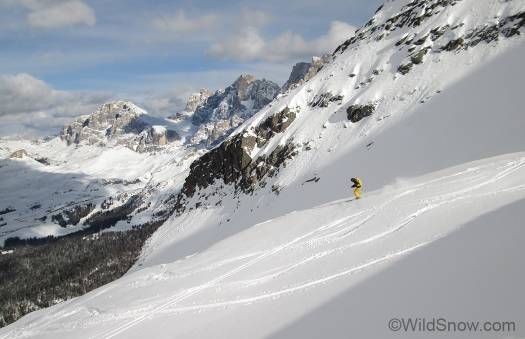 Sandro skiing, Dolomite.