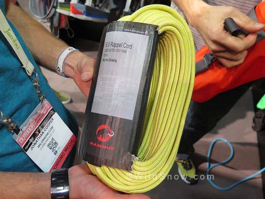 Mammut's rappel cord comes in 40m and 60m lengths. Intended for ski mountaineering descents that require up to a full 30m rappel. This cord is currently available online.
