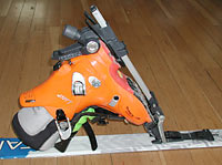 Naxo pivot allows virtually unencumbered forward movement, even with a long alpine-like toe unit. At the least, this prevents any chance of ripping the binding out of the ski during a forward fall while touring. Naxo pivot allows virtually unencumbered forward movement, even with a long alpine-like toe unit. At the least, this prevents any chance of ripping the binding out of the ski during a forward fall while touring.
