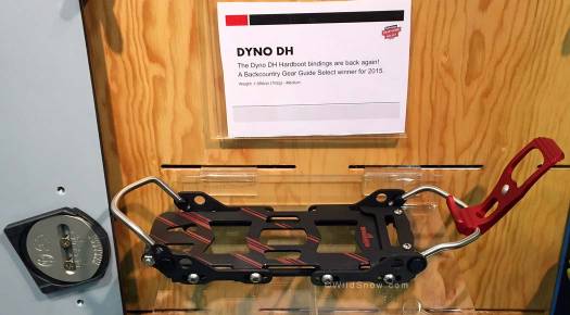 The Dyno DH Hardboot binding. Weighs in at 1.68 lbs for the pair.
