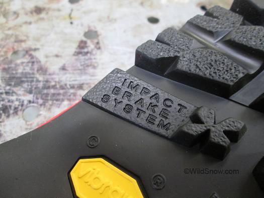 Modern Vibram sole used on La Sportiva mountain boots boasts lugs that are shaped to absorb energy as you fly downhill. Modern Vibram sole used on La Sportiva mountain shoes boasts lugs that are shaped to absorb energy as you fly downhill or walk on hard ground.