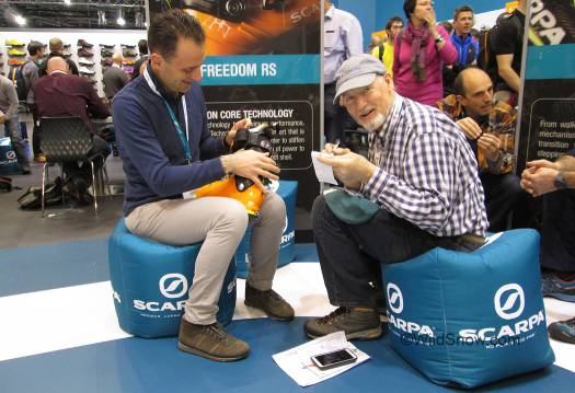 Your friendly blogger gets the story from Scarpa. New Freedom RS is state-of-art though it does have the swap sole I predicted would be gone from the industry by now. Your friendly blogger gets the story from Scarpa. New Freedom RS is state-of-art though it does have the swap sole I predicted would be gone from the industry by now.