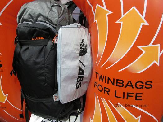 ABS and North Face introduce a strap-on avalanche airbag system. ABS and North Face introduce a strap-on avalanche airbag system.