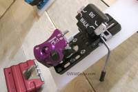 Another view of Plum ski binding brake and the drop-in 'pon.