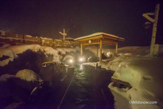 We might not have found the neck-deep pow, but you can always get neck deep in an onsen.