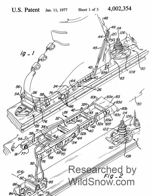 Paul Ramer's 1977 patent for a frame touring binding that used a ball-socket at the toe for both pivot and release. This was the point of departure for Fritz Barthel to change the world with the tech binding he invented. Paul Ramer's 1977 patent for a frame touring binding that used a ball-socket at the toe for both pivot and release. This was the point of departure for Fritz Barthel to change the world with the tech binding he invented.