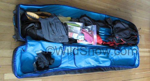 Ski bag packing spotted at WildSnow HQ. Ski bag packing spotted at WildSnow HQ.