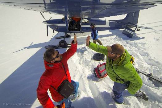 A worthy high-five after 24 days on the glacier – 18 of which we were stormed in. A worthy high-five after 24 days on the glacier – 18 of which we were stormed in.
