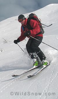 Lou Dawson backcountry skiing.