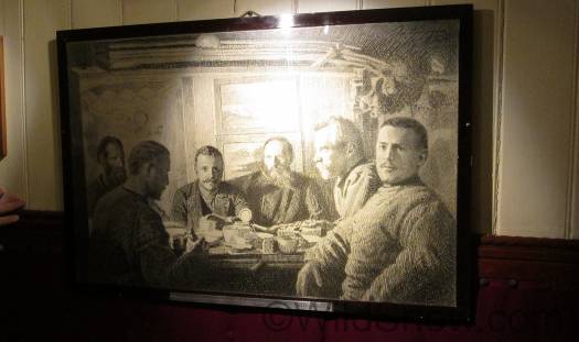 Christmas dinner on Fram, way up above the Arctic Circle, frozen in ice, totally isolated from civilization. Christmas dinner on Fram, way up above the Arctic Circle, frozen in ice, totally isolated from civilization.