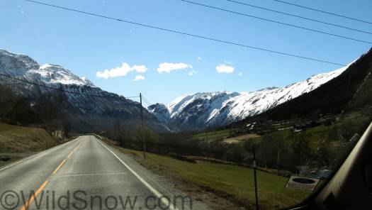 First views of Jotunheimen during drive from Oslo Norway.