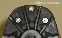 Front toe with retrofit screws. Front toe with retrofit screws.