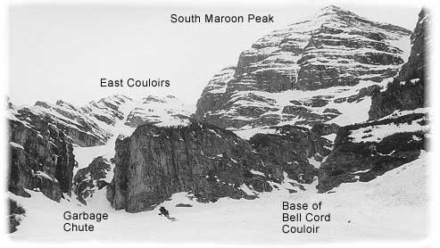 South Maroon Peak as viewed from southeast. South Maroon Peak as viewed from southeast.