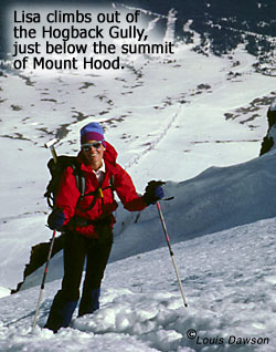 Lisa on Mount Hood. Lisa on Mount Hood.