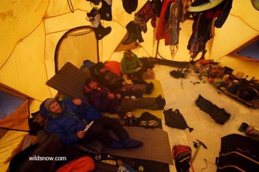 Our setup from the inside. Glacial luxury! Our setup from the inside. Glacial luxury!