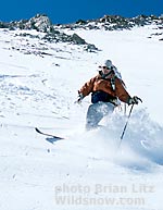 Chris Clark high on the Trooper Traverse, 2001. Chris Clark high on the Trooper Traverse, 2001.