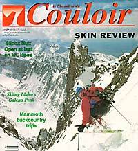 Lou on the cover of Couloir Magazine, Feb/Mar '93, skiing Crestone Needle, South Couloir. (Glenn Randall photo). Lou on the cover of Couloir Magazine, Feb/Mar '93, skiing Crestone Needle, South Couloir. (Glenn Randall photo).