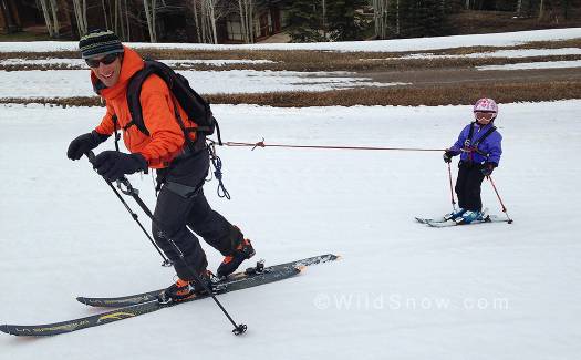 Practicing the tow. Practicing the tow.