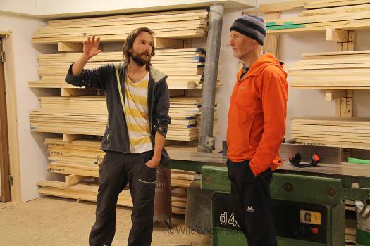Core blanks, before machining. Evi and Prog skis use various woods, all local. This is where I mention that Endre makes no excuses for wood. It's the primary material in his skis. Core blanks, before machining. Evi and Prog skis use various woods, all local. This is where I mention that Endre makes no excuses for wood. It's the primary material in his skis.