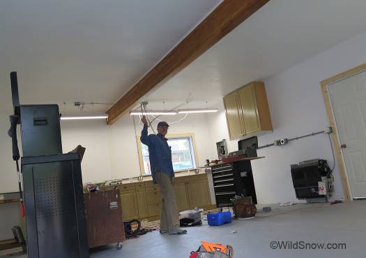 Not a ski in sight! Kinda' sad, but the space is coming together. We got the cabinets from the Habitat store, dirt cheap. New drywall, new doors, new windows, new floor. This has been a tough one. Not a ski in sight! Kinda' sad, but the space is coming together. We got the cabinets from the Habitat store, dirt cheap. New drywall, new doors, new windows, new floor. This has been a tough one.